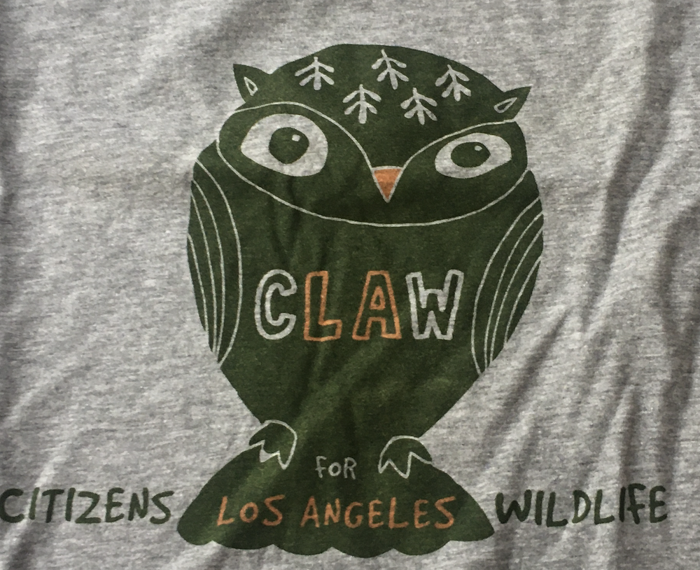 Owl T-Shirt for Adults - Grey — Citizens for Los Angeles Wildlife